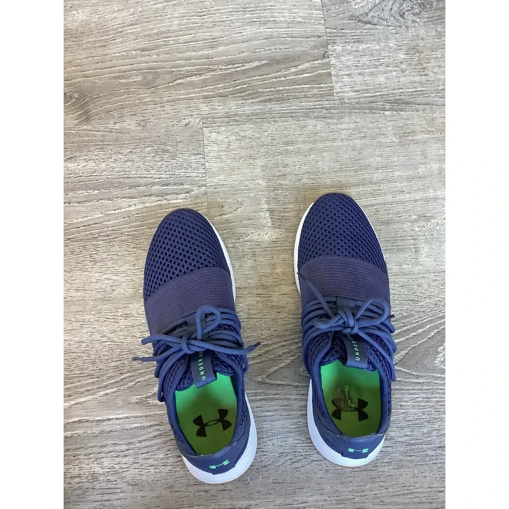 Under Armour Breathe Lace Womens 10 Navy Blue Sneaker Training Shoes 3020249-500